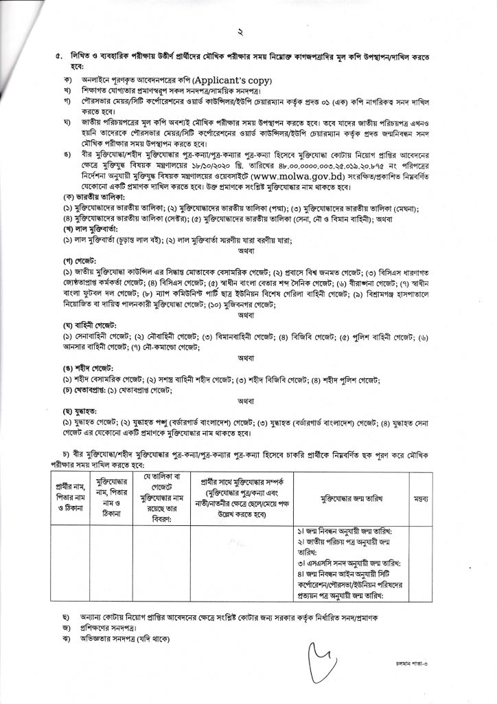Rajshahi DC Office Job Circular 2022  রাজশাহী জেলা প্রশাসকের কার্যালয় নিয়োগ বিজ্ঞপ্তি ২০২২, - 2
