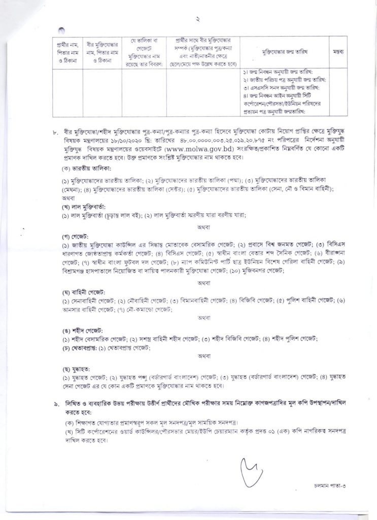 Rajshahi DC Office Job Circular 2022  রাজশাহী জেলা প্রশাসকের কার্যালনিয়োগ বিজ্ঞপ্তি ২০২২ -3