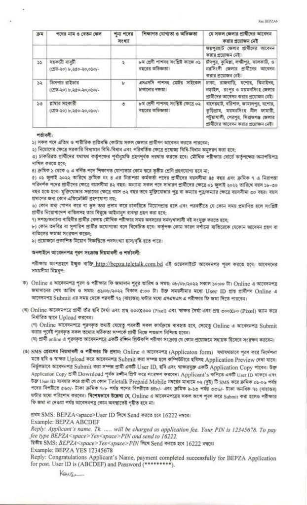 Bangladesh Export Processing Zone Authority BEPZA Job 2